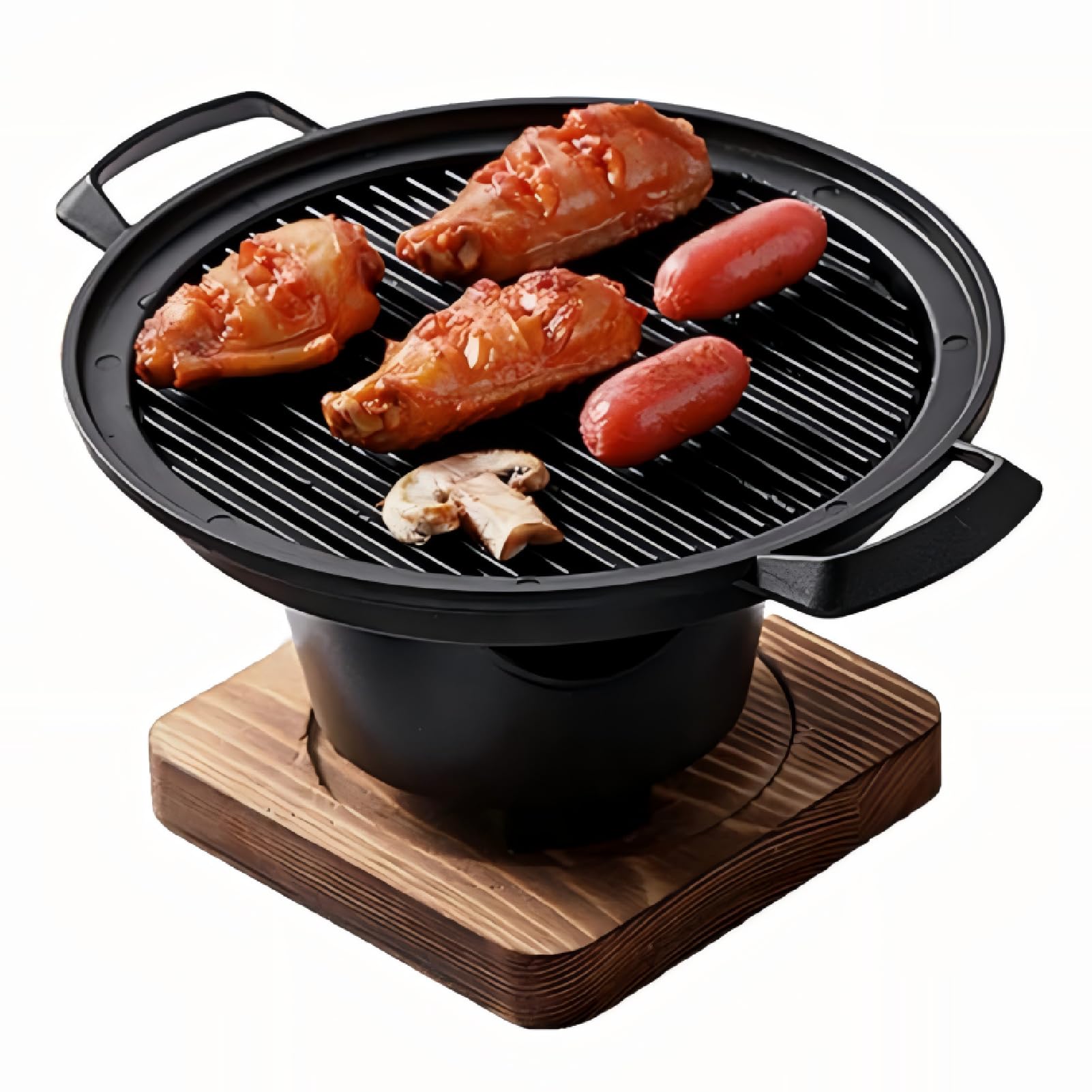Mini Barbacoa Sin Humo Parrilla de Mesa Portátil Japonesa Pequeña Olla de Barbacoa para una Persona Estufa Interior Picnic al Aire Libre