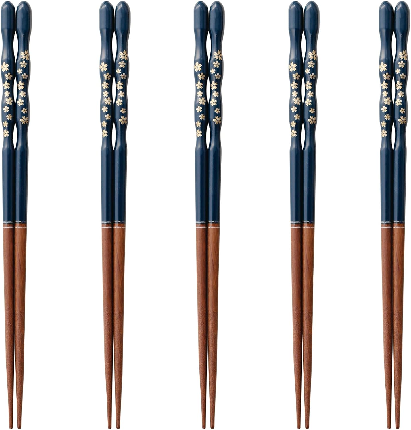 J-kitchens PID587449 Japanese Chopsticks Set, 5 Pairs, Material: Wood, Chopsticks, Dishwasher Safe, Made in Japan