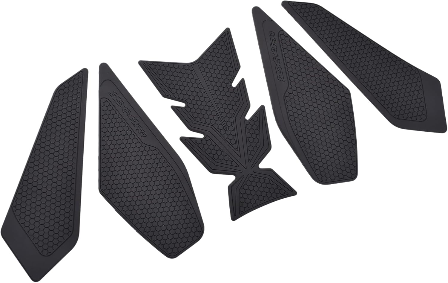 Motorcycle Fuel Tank Traction Pad Side Gas Knee Grip Protective Sticker Protector (for Kawasaki Vehicle) Ninja ZX-4RR 2023+ (Black)