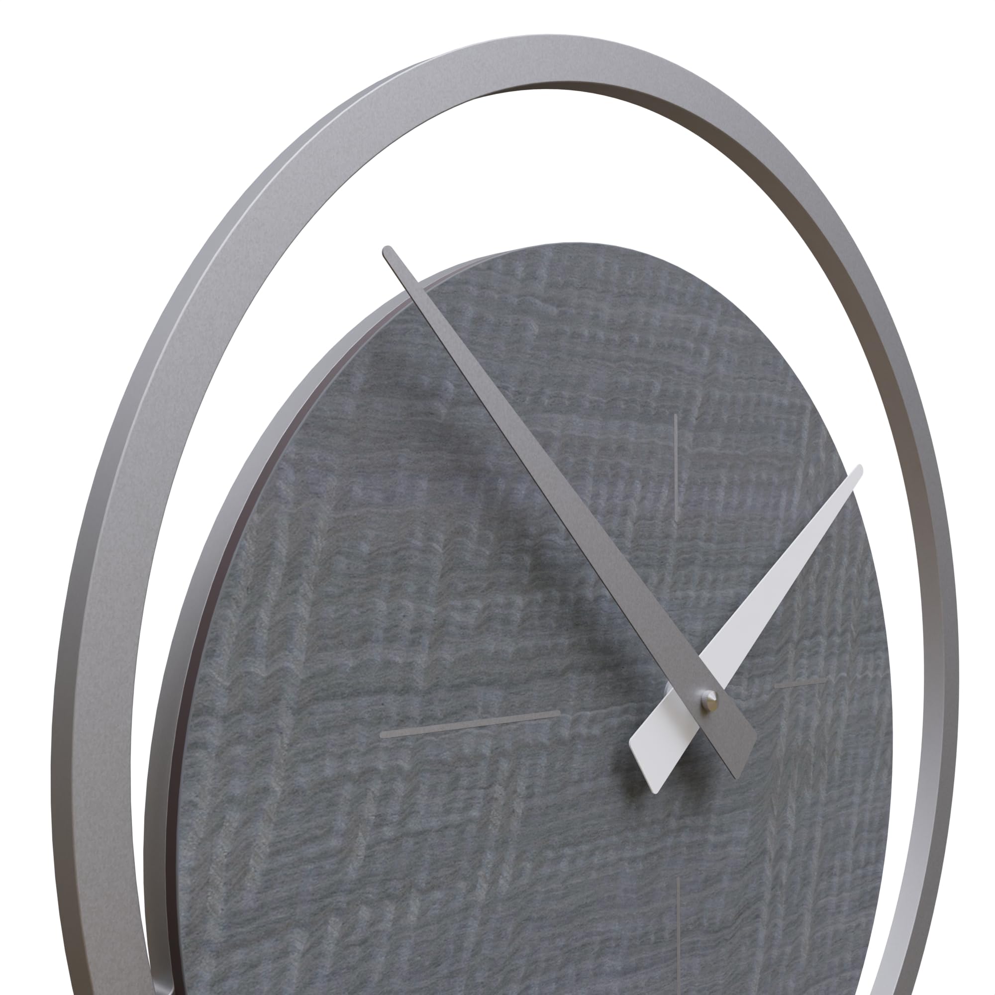 CalleaDesign Orologio a Pendolo Moderno da Parete Design Elegante e Contemporaneo 51x36 cm [Radica Grigia]