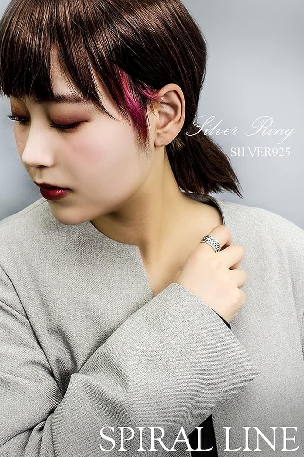 [新宿銀の蔵] スパイラル ライン シルバー925 リング 10.5～31号 指輪 メンズ ツイスト 螺旋