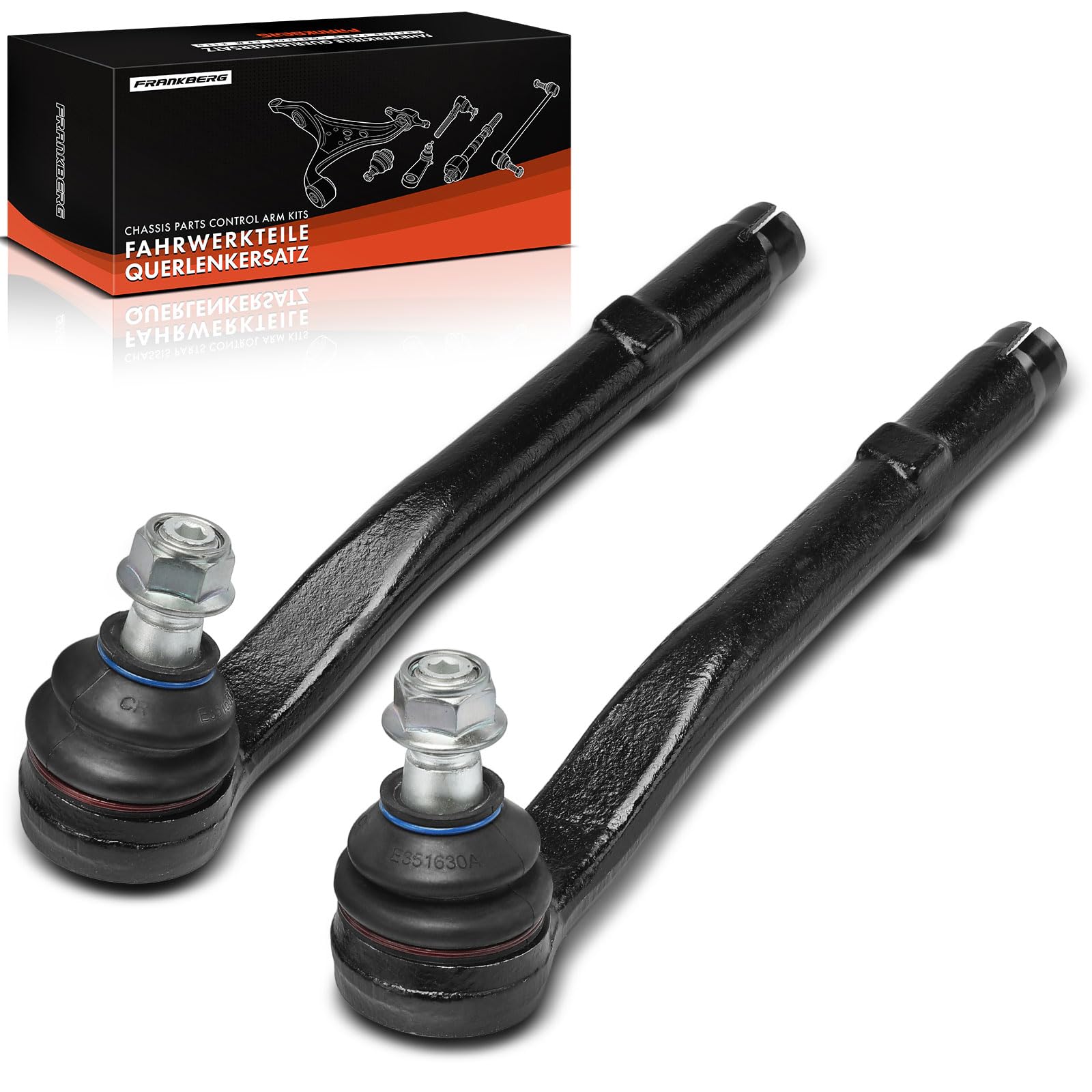 Frankberg 2x Tie Rod End Track Rod End Front Axle Left Right Compatible with R.a.n.g.e R.o.v.e.r III L322 2.9L-5.0L 2002-2012 Replace# MS10630