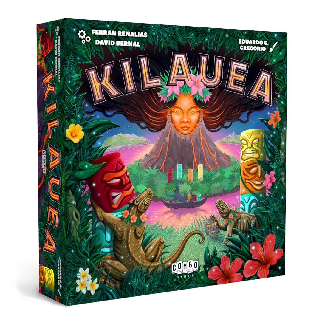 Kilauea - Juego de Mesa de Estrategia con Alta Interacción para 2-4 Jugadores, +10 Años