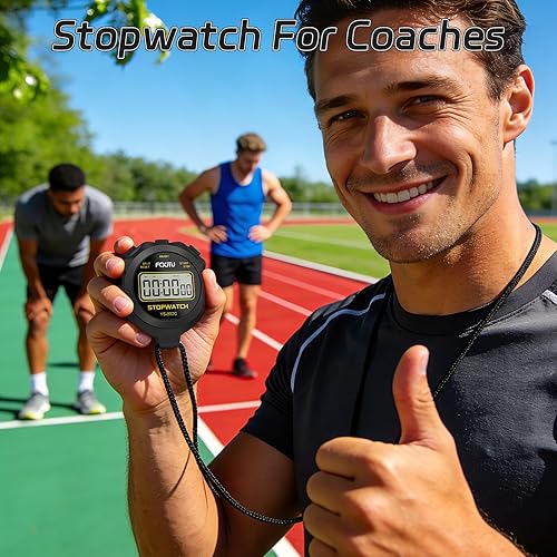 Miniatura 6 de FCXJTU Digital Simple Stopwatch Timer, No Bells, No Alarm, Simple Basic Operation, Silent, Clear Display, ONOff, Large Display for Swimming Running