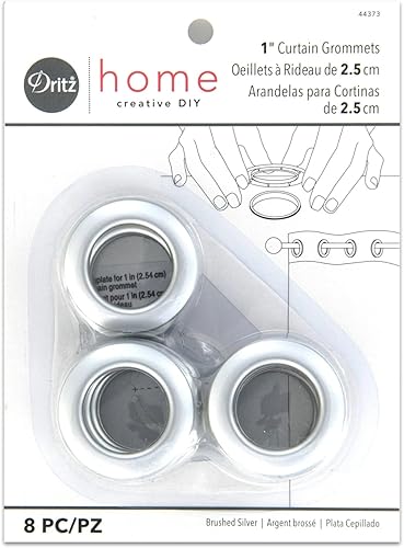 Miniatura 7 de Cortina con arandelas 1 pulgada, diámetro del plástico interior 8Pkg