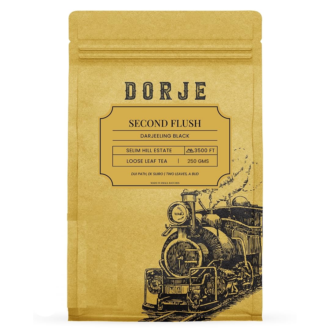 Dorje Teas Muscatel Darjeeling Second Flush Tea | 250g (Pack of 1) | Golden Orange Pekoe Flavour | Darjeeling Long Leaf Tea | FTGFOP1 |100% Whole Leaf Single Estate | 100 Cups