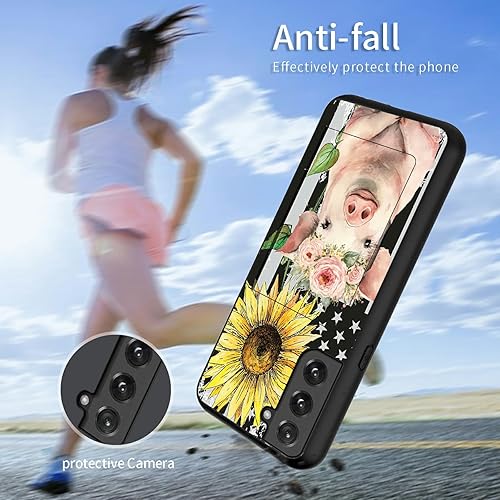 Miniatura 3 de Funda tipo cartera para Samsung Galaxy S20 FE con tarjetero oculto, ranura híbrida para tarjeta de identificación de doble capa, parte trasera dura,