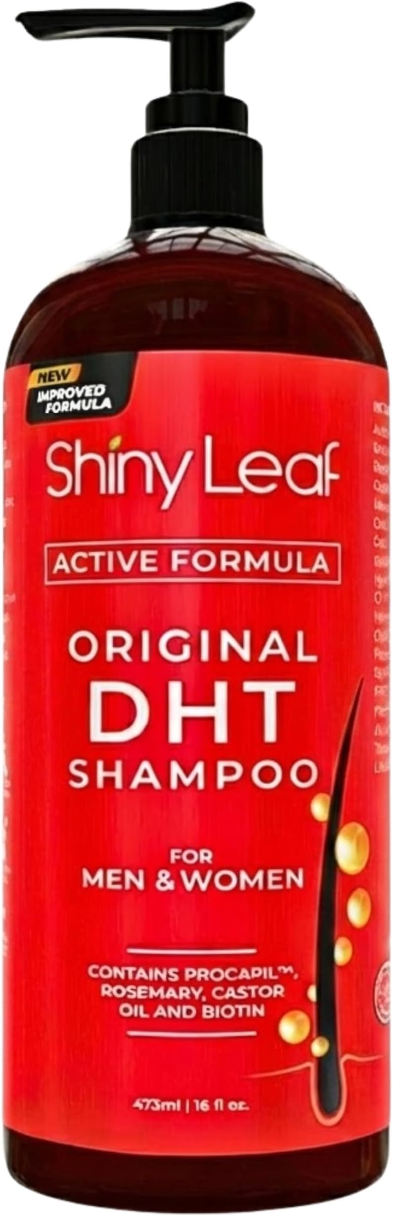 Anti-Hair Loss Shampoo With Biotin, for Men & Women - Sulfate-Free, Natural DHT Blocking Formula for Hair Growth, Thinning Hair Prevention, 16 Oz