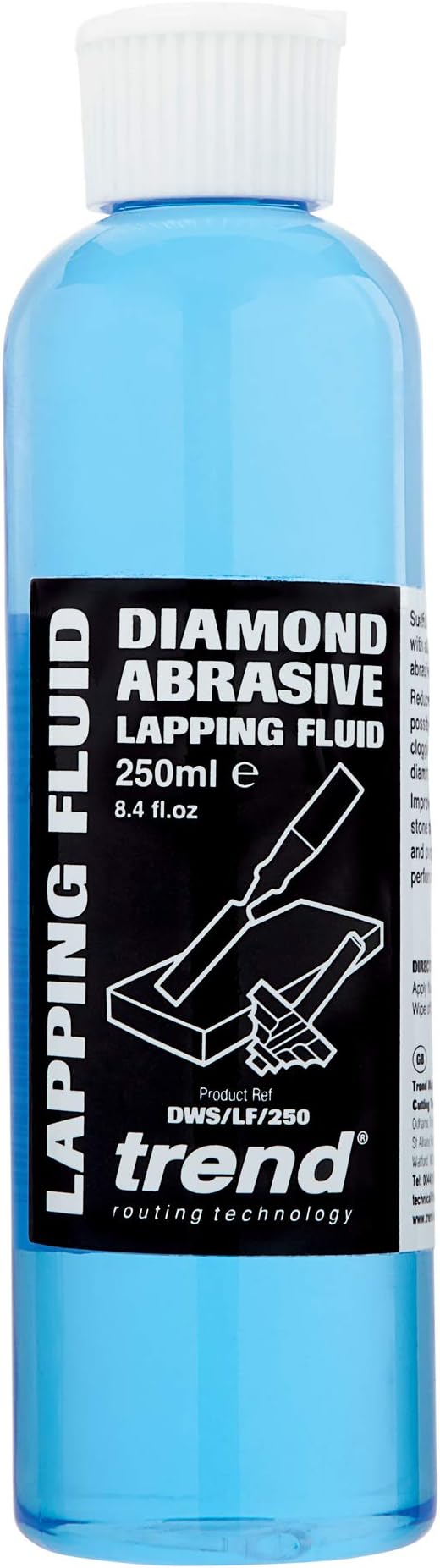 Trend Diamond Abrasive Lapping Fluid, 250ml, Blue, Professional Grade Sharpening Fluid for Optimum Performance, DWS/LF/250