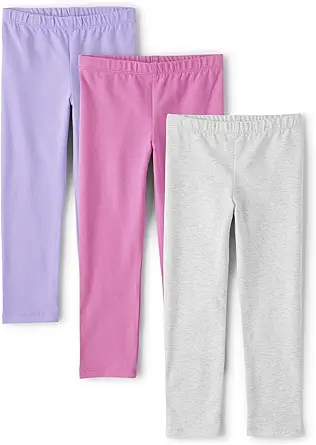 and Toddler Assorted Solid Leggings, Multipacks