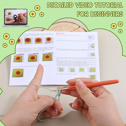 Miniatura 3 de Pnytty Ganchos de ganchillo, kit de 100 ganchos de ganchillo con estuche, incluye ganchos de ganchillo ergonómicos, accesorios de ganchillo, agujas