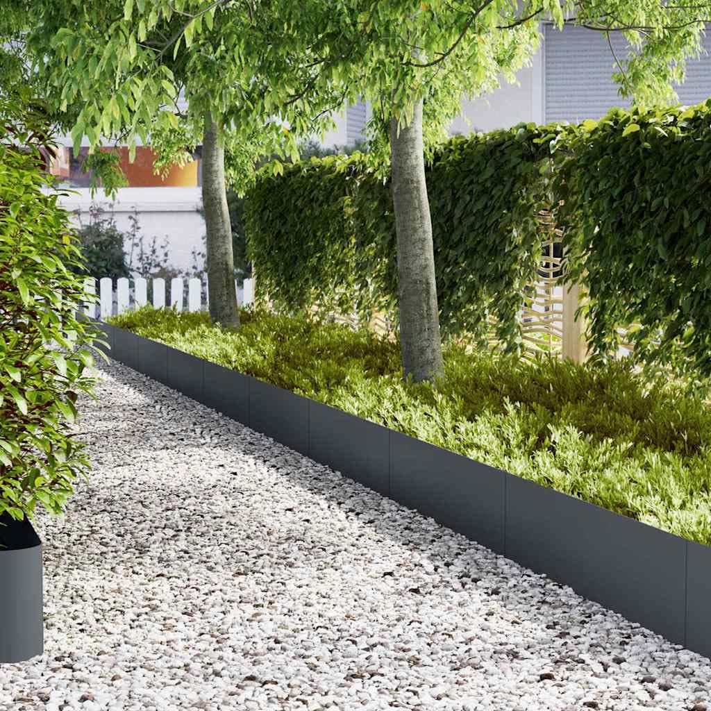 Borde de césped delgado para caminos de 0,05 x 20 cm – Moderno borde de jardín de material resistente – 10 piezas
