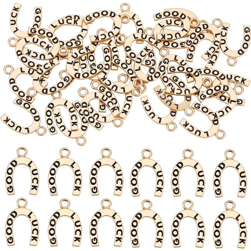 40 Breloques Fer à Cheval en Alliage Émaillé Style Western pour Création Bijoux Diy