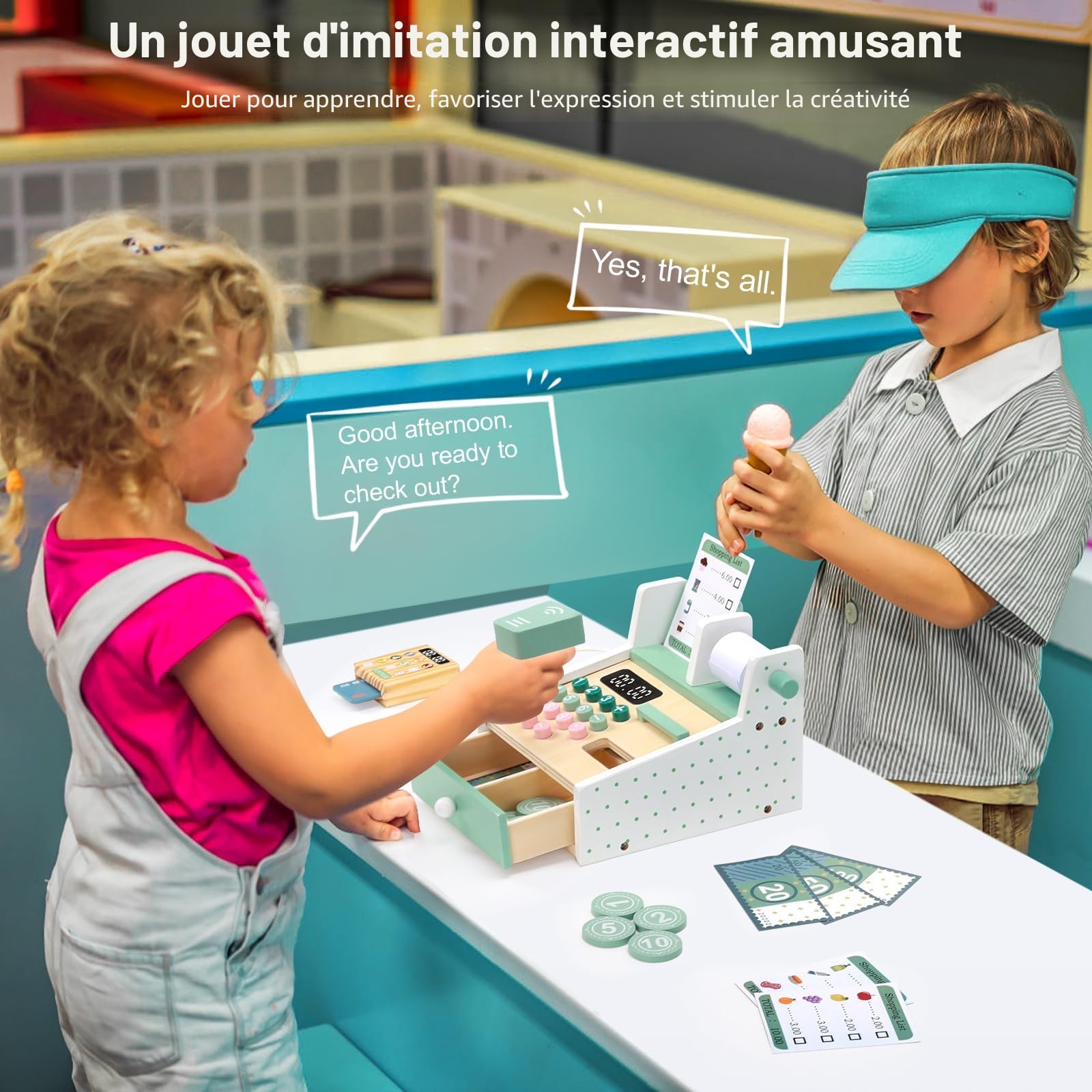 OSLINE Cadeaux pour filles et garçons de 2, 3, 4 ans, jouets éducatifs Montessori en bois, jouets d'apprentissage éducatifs pour enfants, jeu de rôle pour enfants de 3 à 5 ans, cadeau d'anniversaire