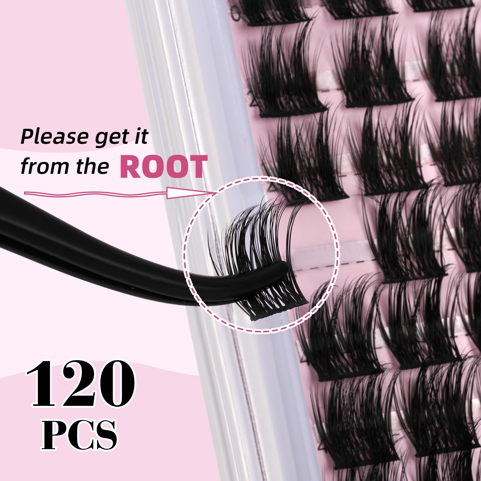 Natural Lash Cluster D Curl Einzelwimpern für DIY Extensions 10-18mm