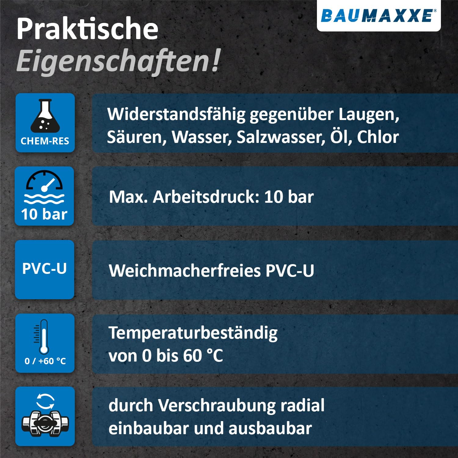 PVC Kugelhahn mit Schlauchtüllen 32mm I Pool Absperrhahn 2 Wege mit Innengewinde 1 Zoll und Schlauchverbinder I Absperrventil für 32mm Poolschläuche I bm270