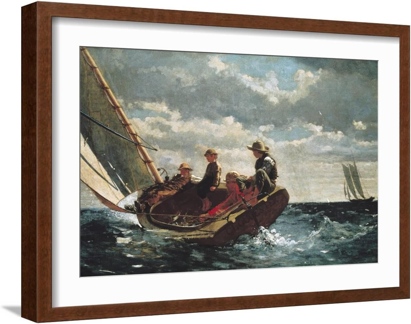 ART.COM Wall Art Print Breezing Up (A Fair Wind) by Winslow Homer, 36" x 24"