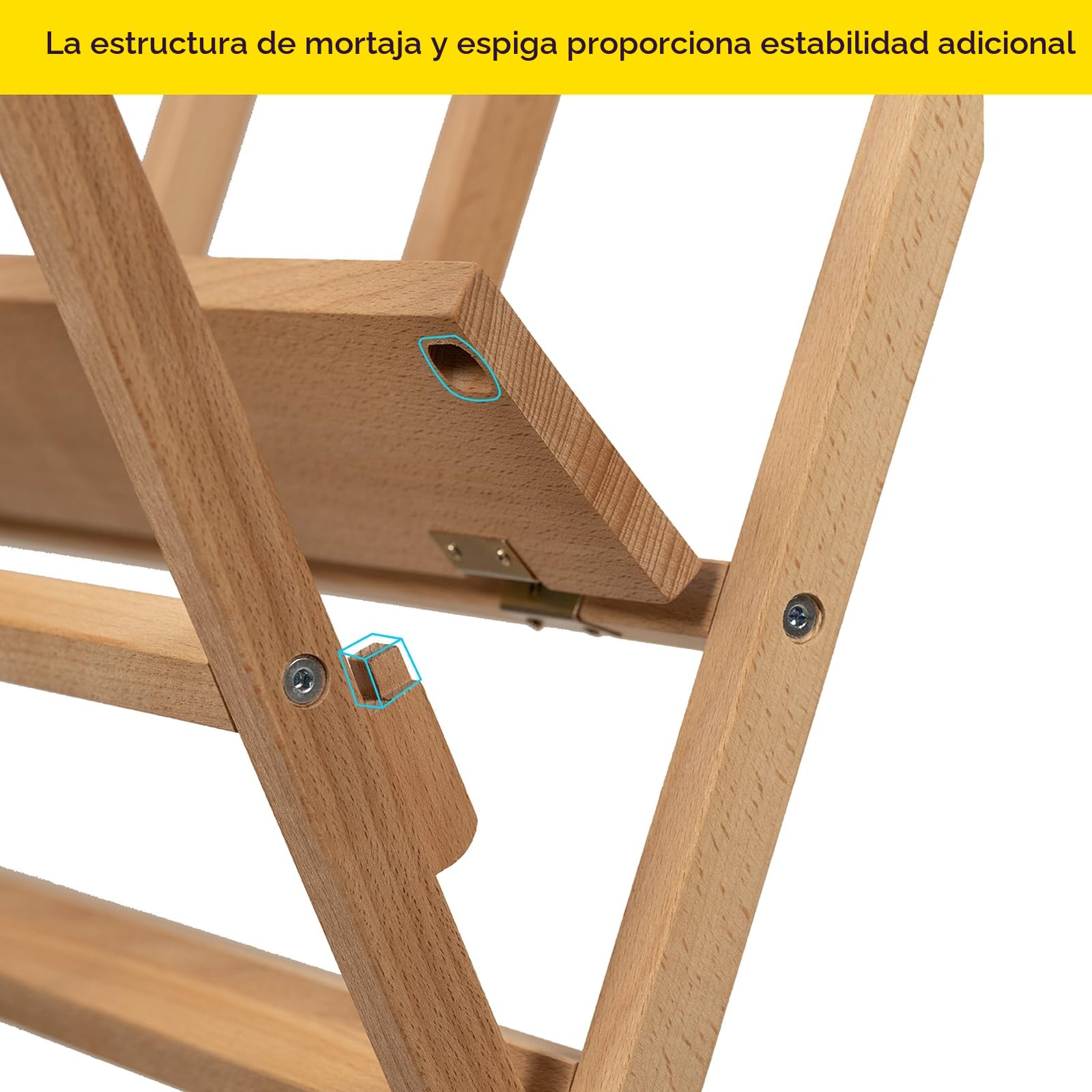 MEEDEN Estante Plegable para Impresiones Artísticas – Almacenaje de Madera de Haya para Arte, Lienzos, Impresiones, Paneles, Pósters, Exposiciones de Galería de Arte