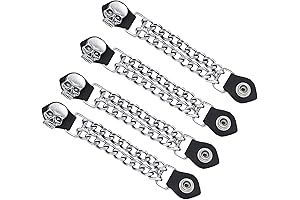 Dream Apparel 4 pc 6 1/2 Inch Motorcycle Vest Extenders Biker Skull...