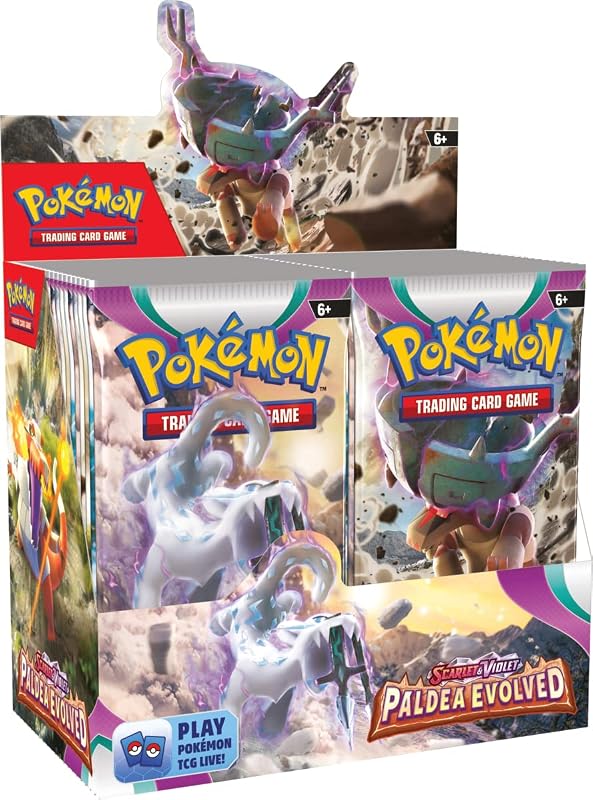 Pokémon TCG: Escarlata y Violeta - Caja expositora de refuerzo evolucionado Paldea