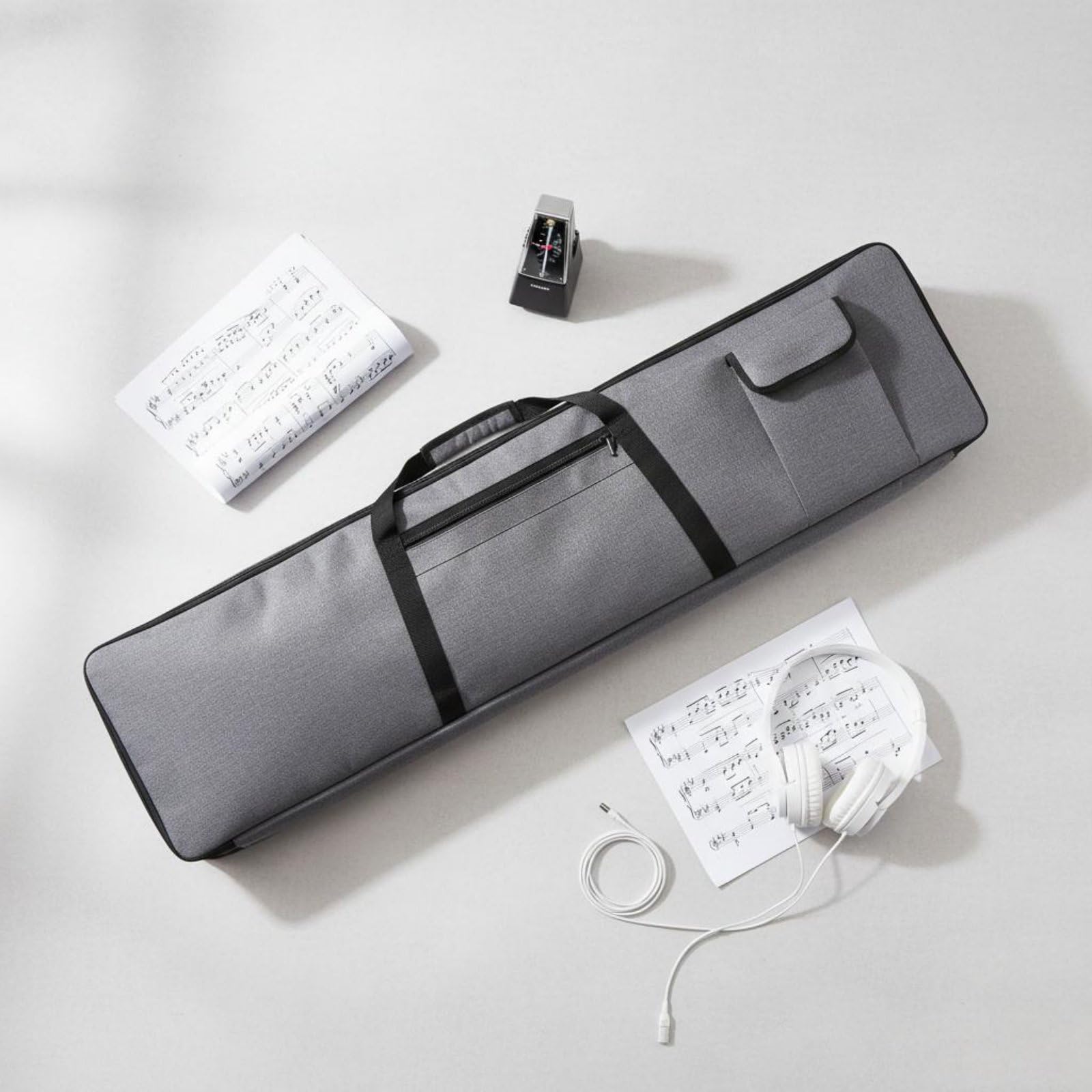 Keyboardtasche mit Polsterung gepolstert Keyboardtasche mit Zubehörfach verdickt Keyboard-Tragetasche für Keyboarder, S, 88 Key
