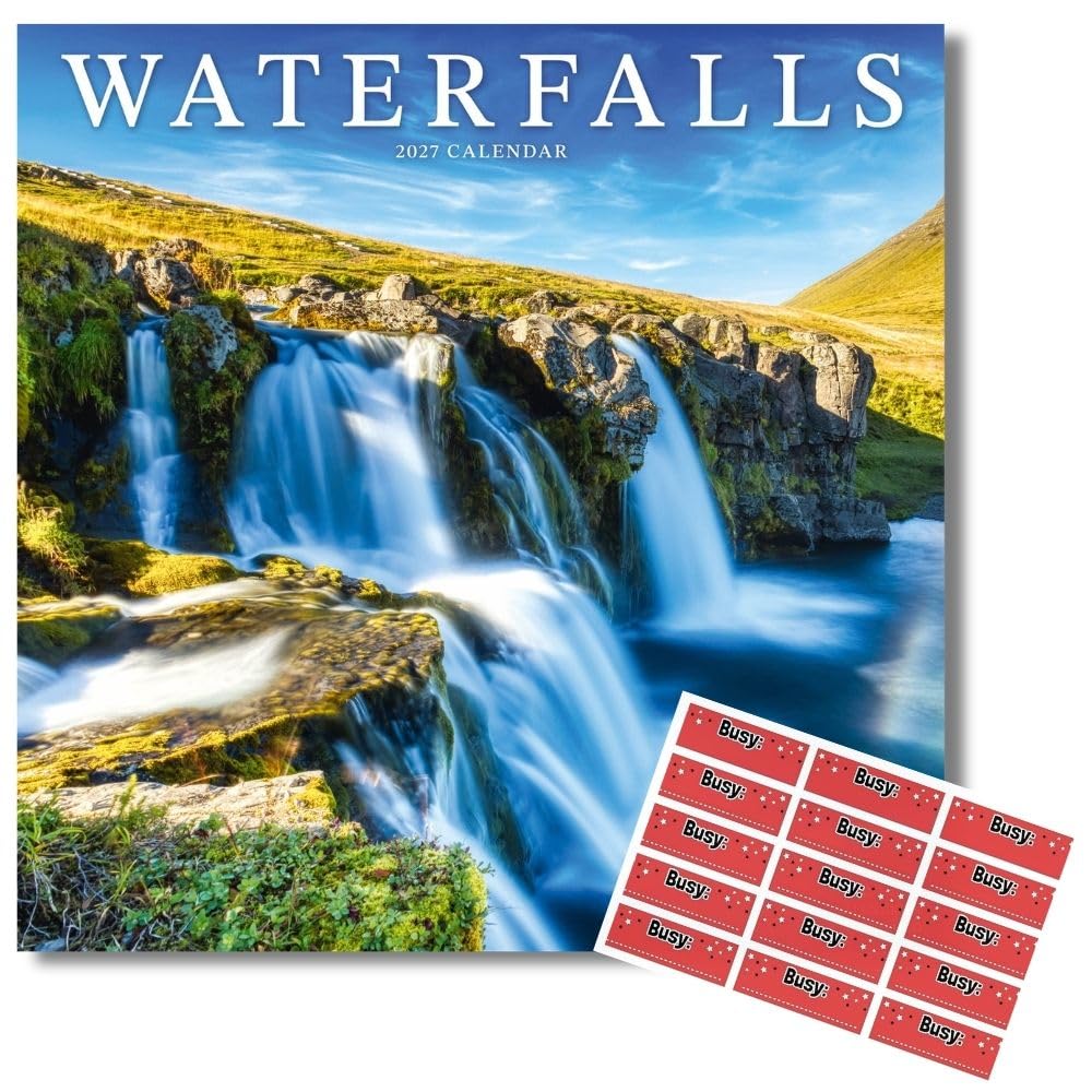 Avonside Waterfalls 2027 Square Calendar with Organisational Stickers