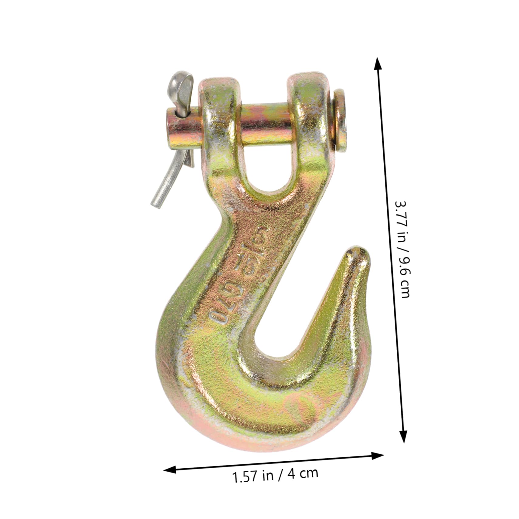 HEALLILY 2pcs 2 Ton Heavy Duty American Cargo Lifting Hook Logging Chain Accessory for Weight Lifting and Cargo Handling