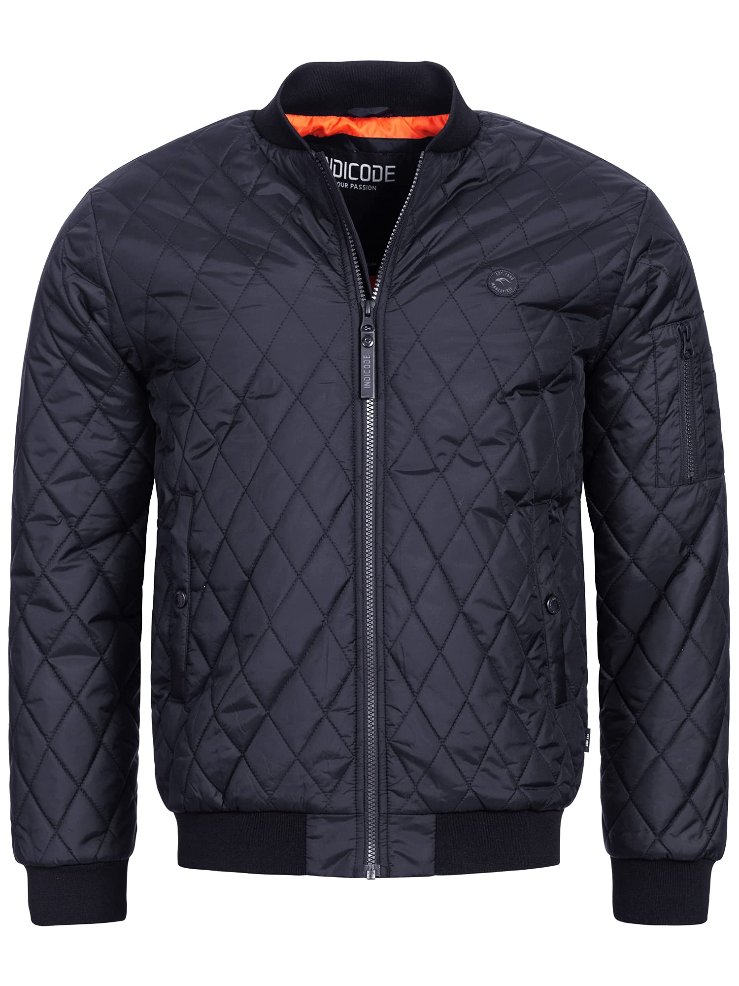 Indicode Herren Novak Bomberjacke Steppjacke Daunen-Optik mit Stehkragen