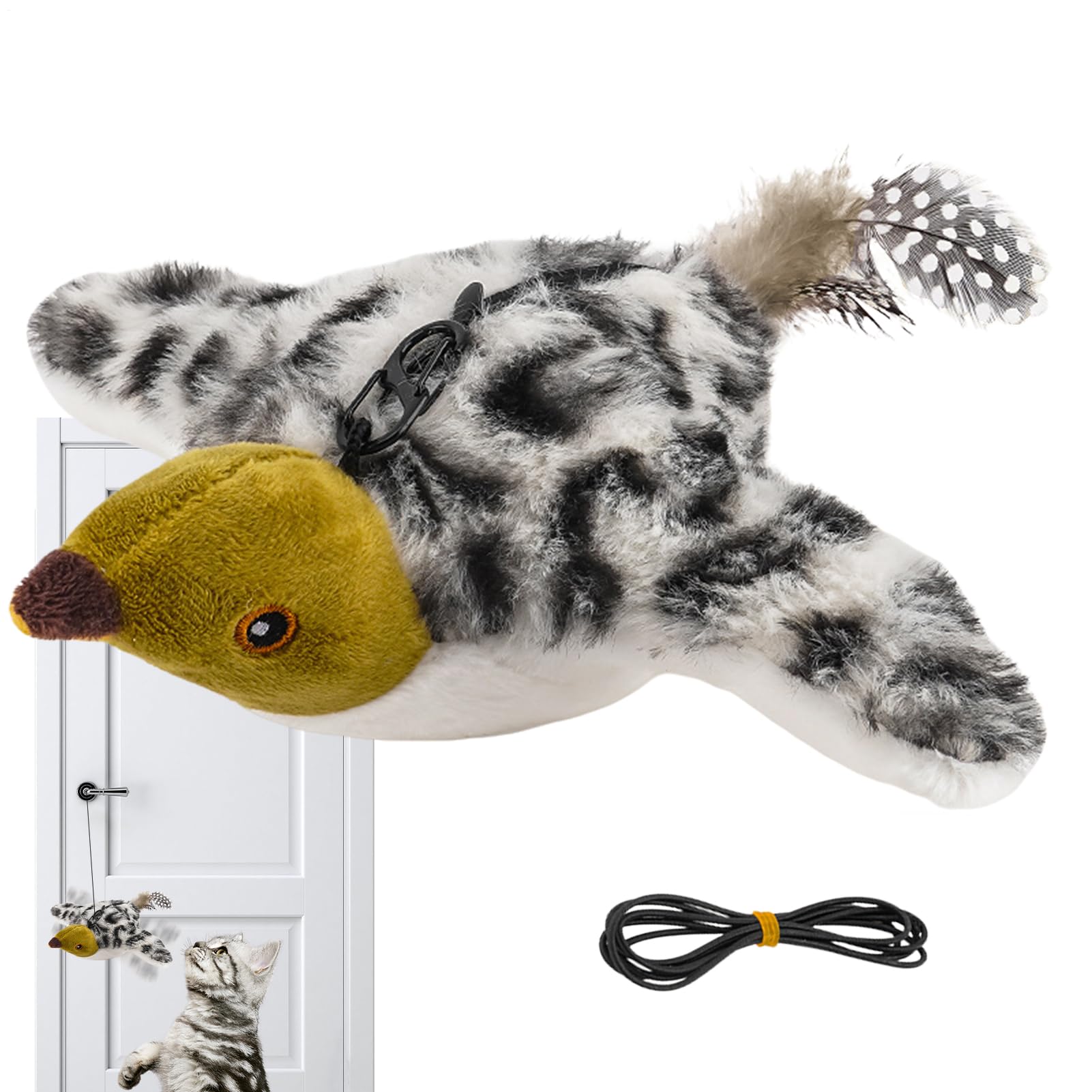 Jouet pour chat flottant avec ailes mobiles pour l'exercice intérieur