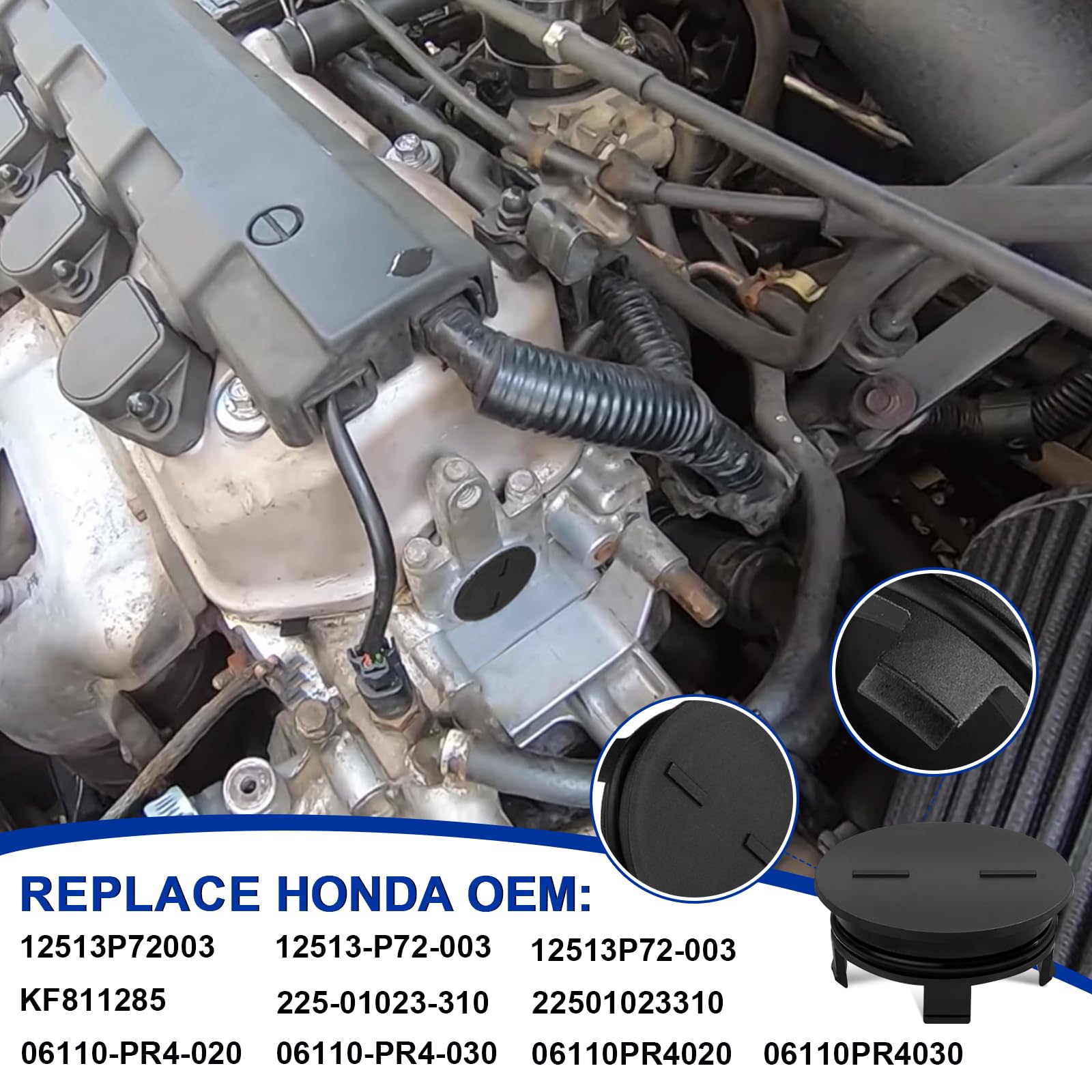 4Pcs Cylinder Head Rear Cam Plug With Seal Fits For