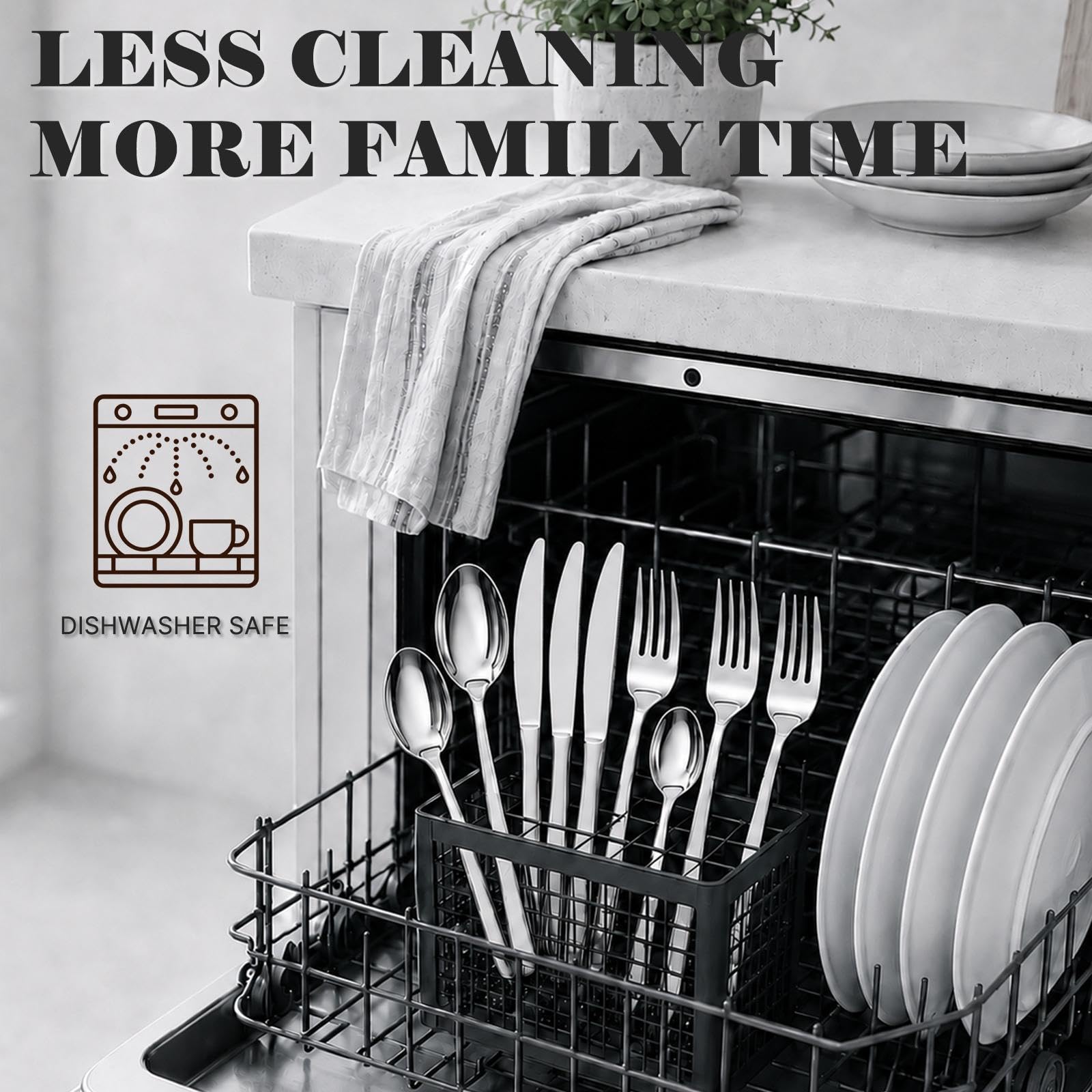 24 Stainless Steel Dinner Forks - Lunalua -7