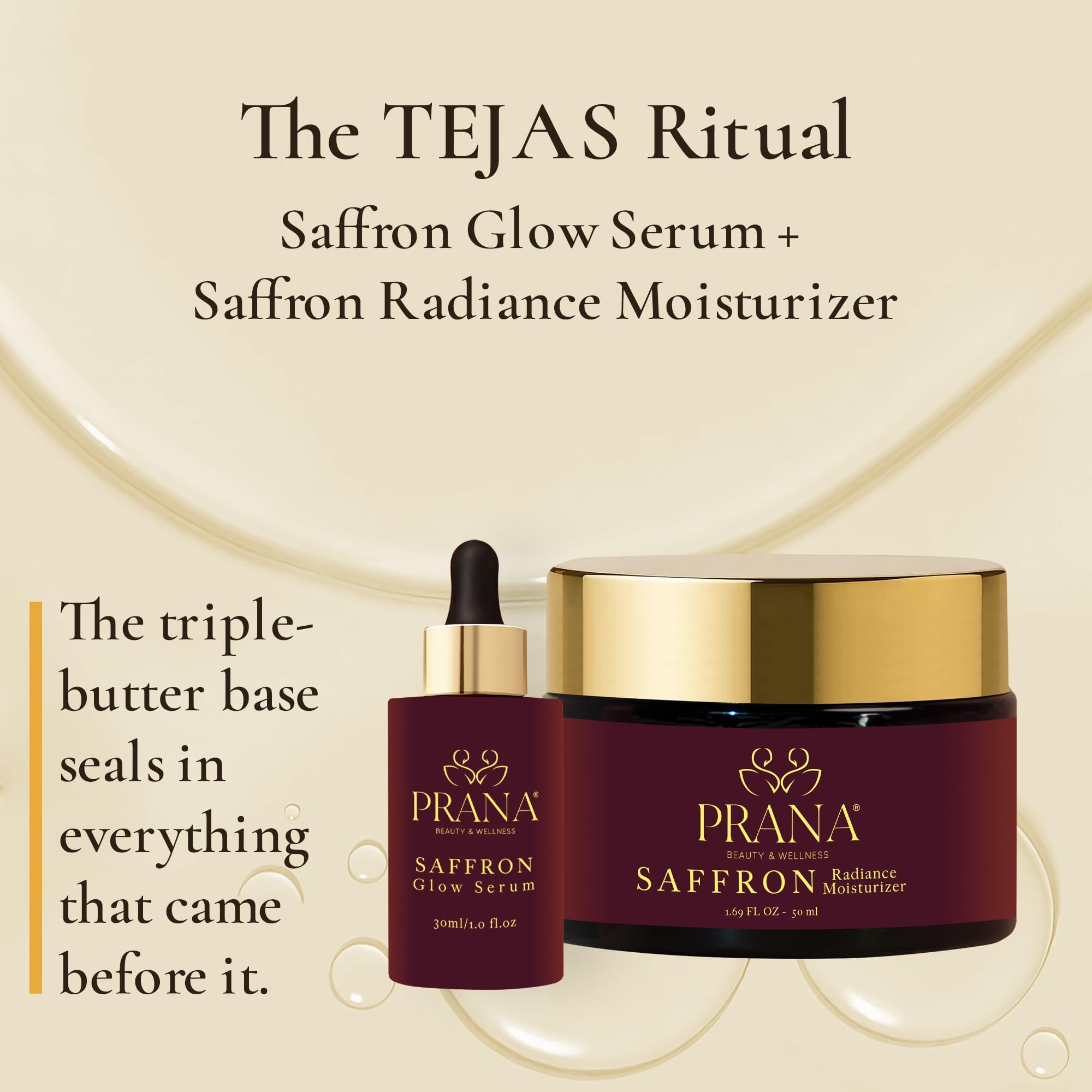 Prana Ashwagandha Crème hydratante de jour - 50 ml - Soin naturel de la peau - Ingrédients ayurvédiques - Hydratation optimale - Sans parfum - Infusé avec de l'ashwagandha bio - Crème pour le visage