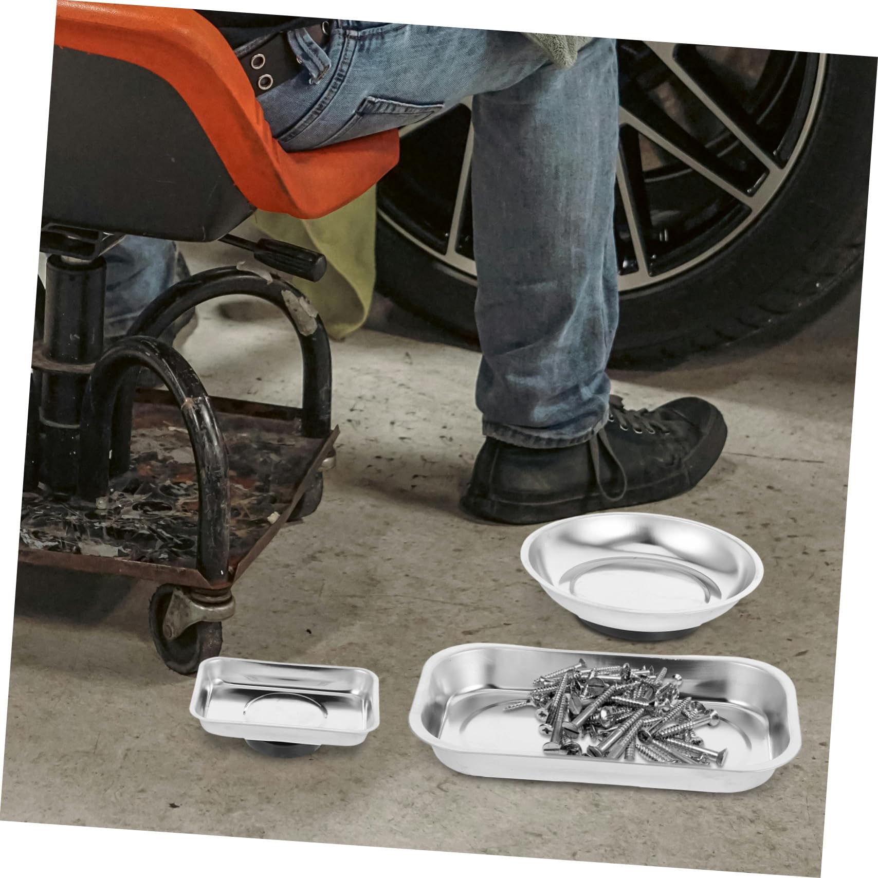 Cabilock Caja Organizadora De Herramientas 3 Platos Resistente Para Mecánicos y