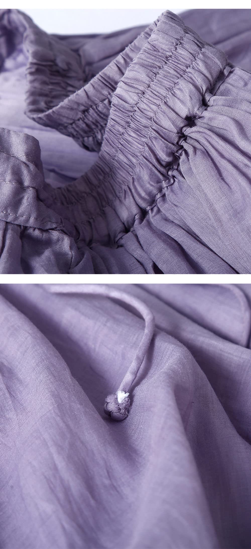 Röcke,Damen Maxirock Lila Elastische Taillenschnürung Faltenrock Volltonfarbe A-Linie Gerüscht Layered Flowy Hochwertige Lässige Lange Röcke Für Mädchen Damen,L