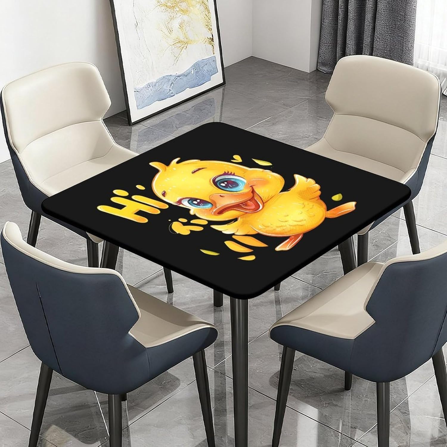 Hi Yellow Duck Square Tablecloth Print Table Cloths Table Cover Wedding Party Holiday Decor