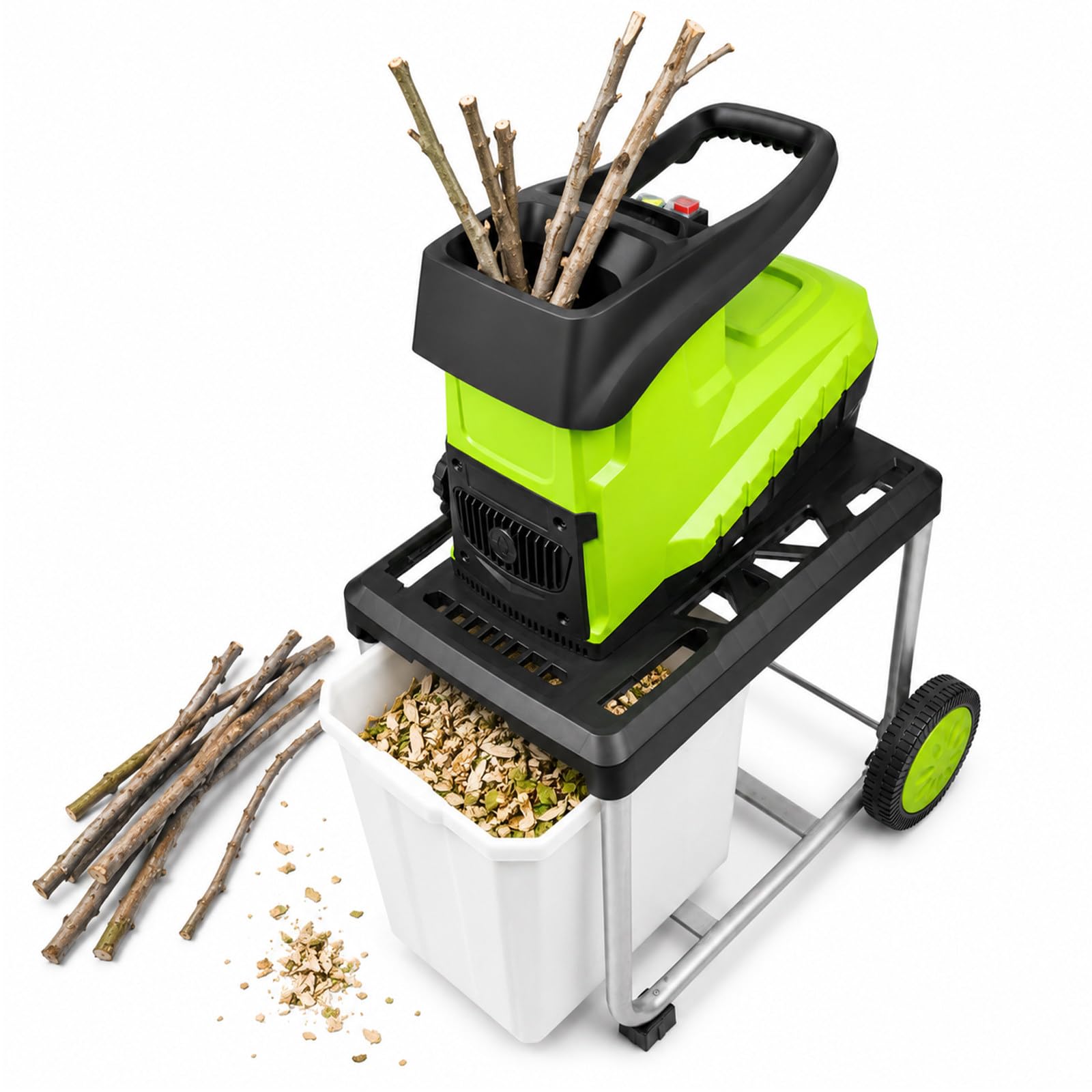 Broyeur Jardin Électrique 2800w pour Branches Et Tailles De Haies