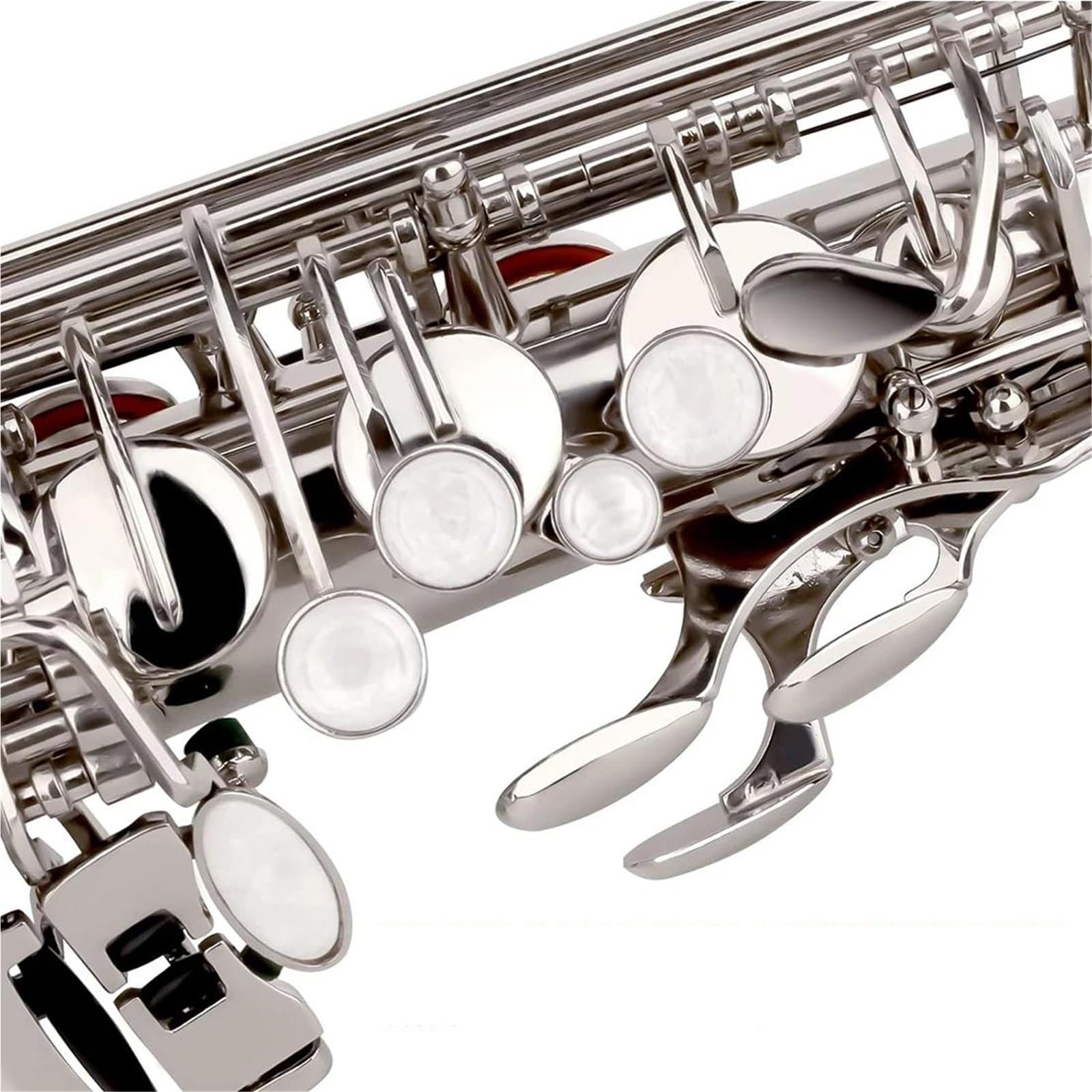 Saksofon altowy pojedynczy zestaw Eb klucz srebrny korpus mosiężny profesjonalny instrument dęty drewniany Saksofon
