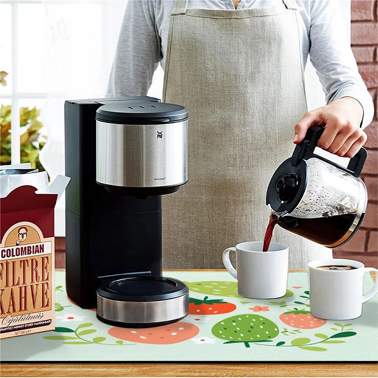 abtropf matte Saugfähige Kaffeeteller-Untersetzer, große Gemüse-Küchenabtropfmatte, saugfähige Abtropfmatte, Trockenmatte, schnelltrocknende Badezimmer-Abflussmatte