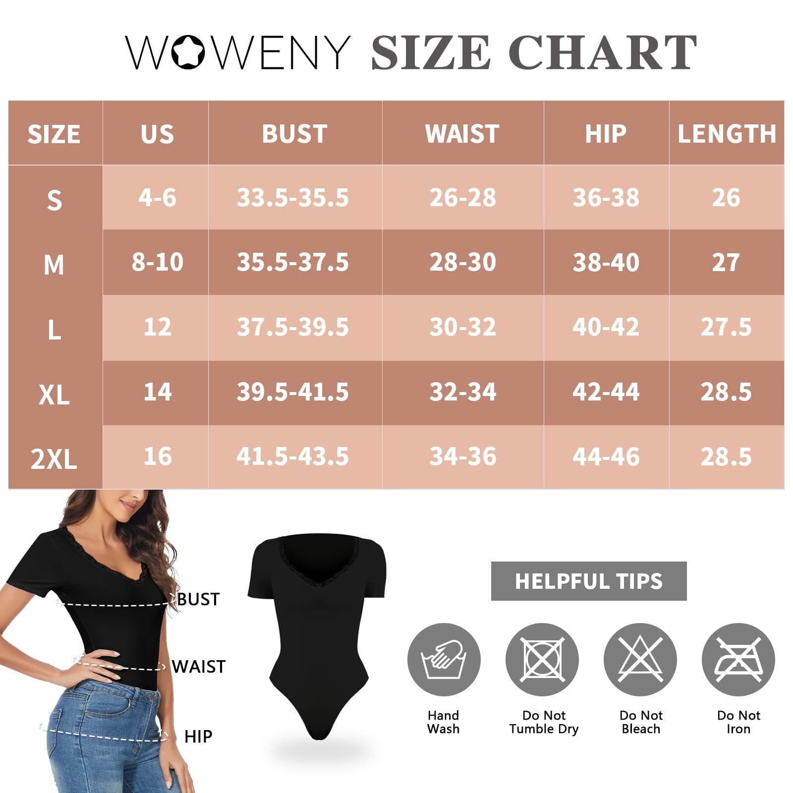 WOWENY Body pour femme, haut élégant à manches courtes et col en V en dentelle, sexy et décontracté