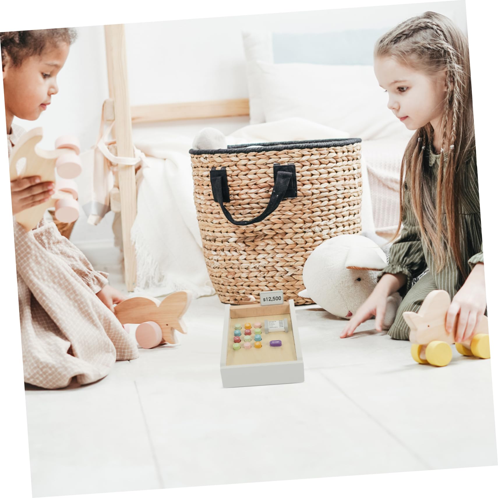 Amazon.co.jp: Alasum 1 セット お子様用レジ チェックアウト木製 