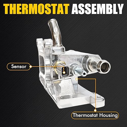 Miniatura 3 de MILIPARTS Salida de agua refrigerante de aluminio del motor de actualización compatible con MAZDA 3 5 6 CX-7 2006-2013