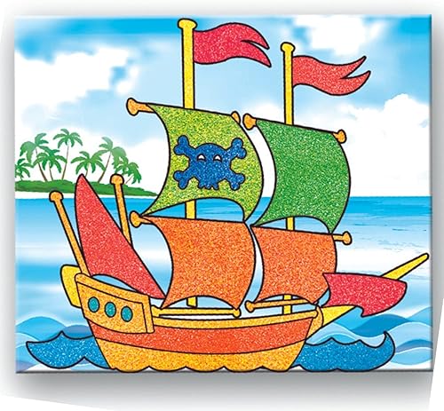 Miniatura 3 de Toykraft Kit de arte de arena para niños, kits de actividades de artes y manualidades para niños de 3 a 5 años - Barcos