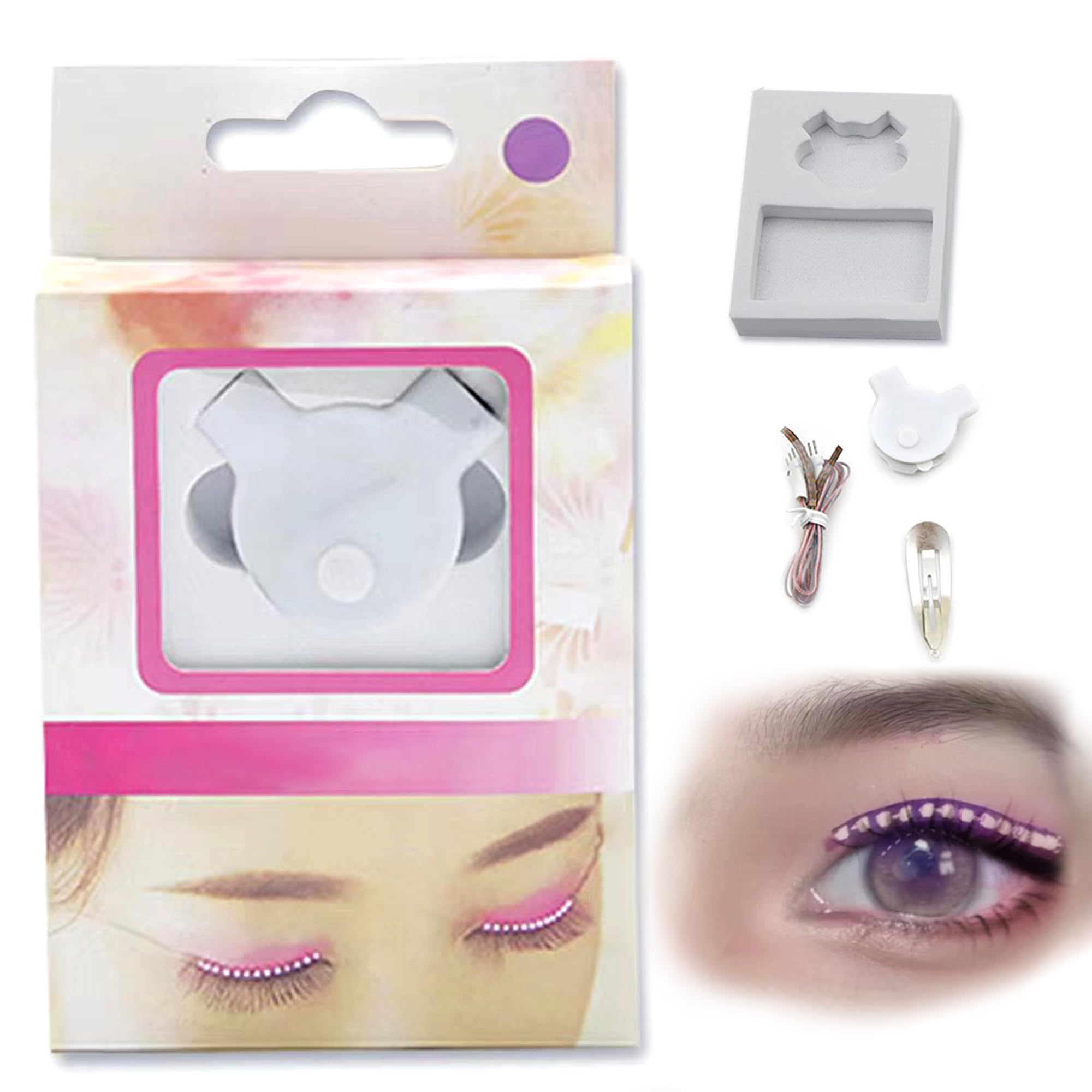 Halloween Eye Shadow Eyelash Lamp, Self-Adhesive Eyelash Lamp, Reusable Female Eyelash Lamp, And DIY Eyelash Lamp are Suitable for Halloween, Masquerade Party, Cosplay and Other Scenes.