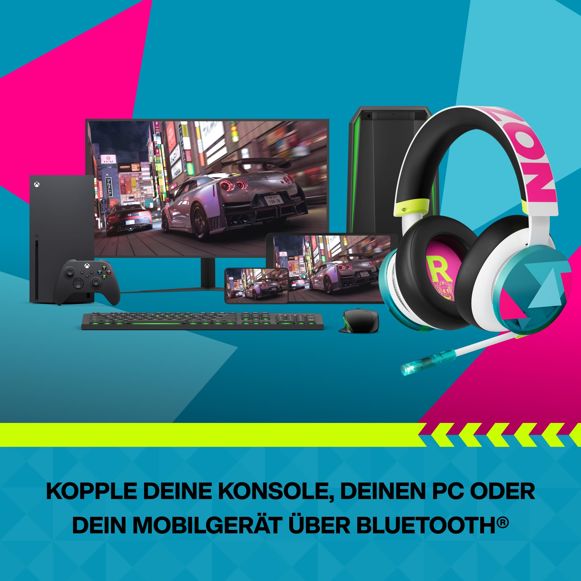 Xbox Wireless Headset – Forza Horizon 6 Limited Edition Series X|S, One, PCs und cloudfähige Geräte