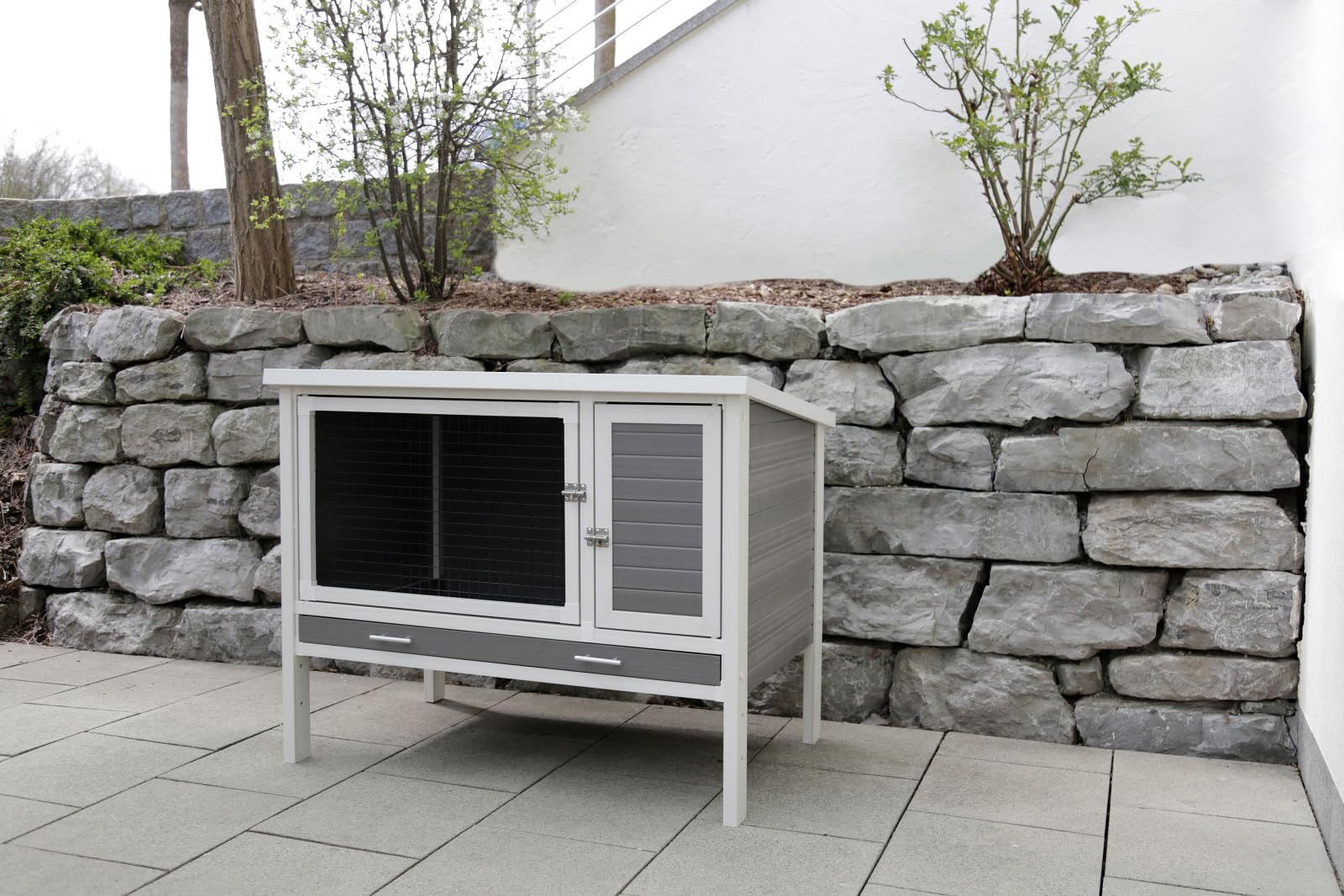 Kerbl Pet Kunststoffstall Samy XL, Hasenstall, 116x73x92cm, für Hasen, Kaninchen, wetterfest, einfache Pflege, langlebig