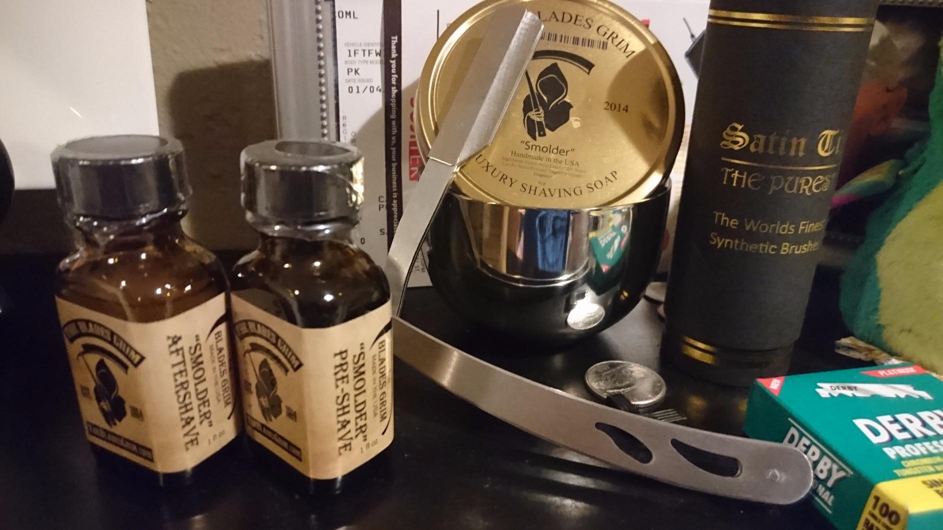 The Blades Grim PreShave Oil, Handmade in the USA