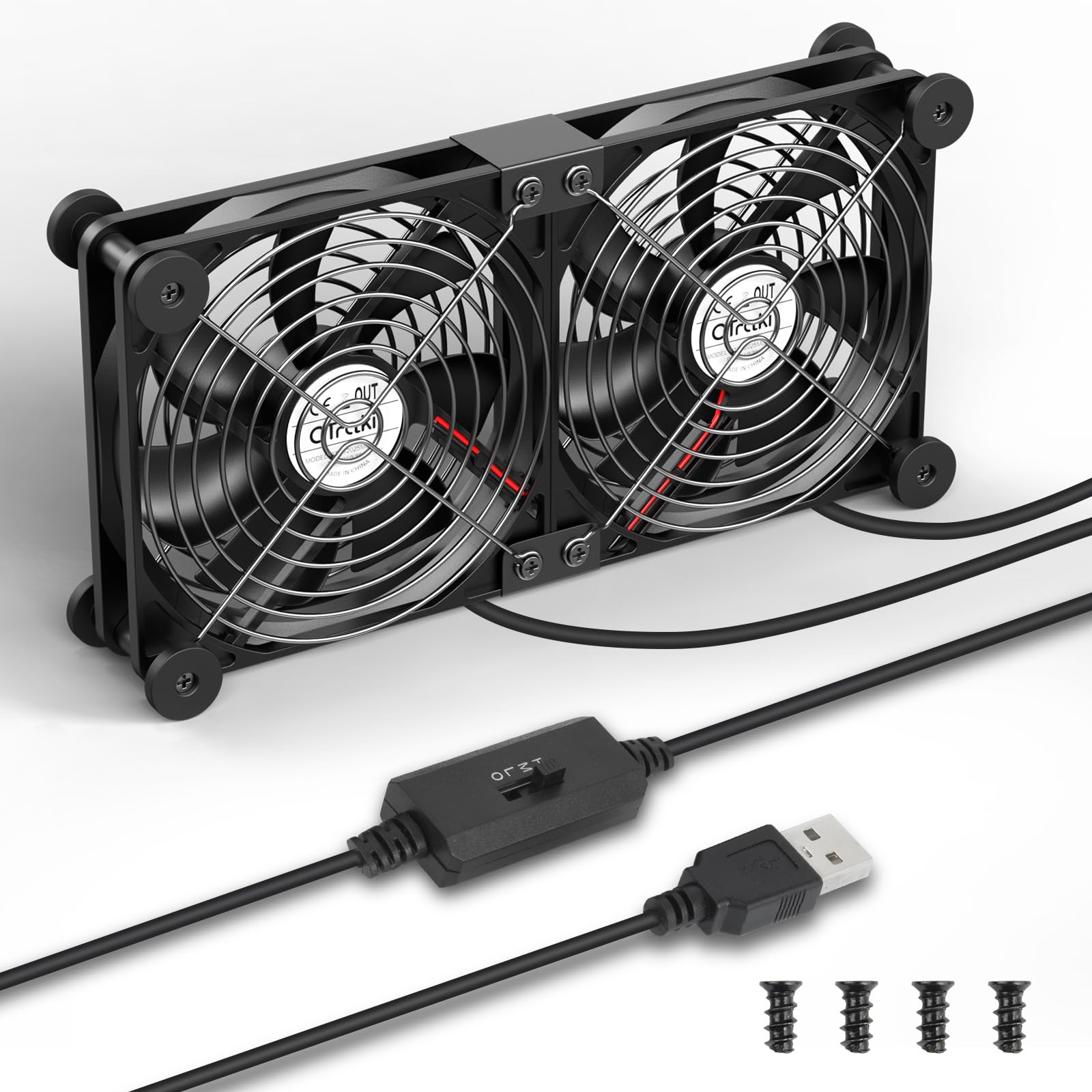 OTraki 120 mm USB Ventola PC 2 in 1 Ventola Portatile 3 Velocità Regolabili Ventola Di Raffreddamento Elettronica