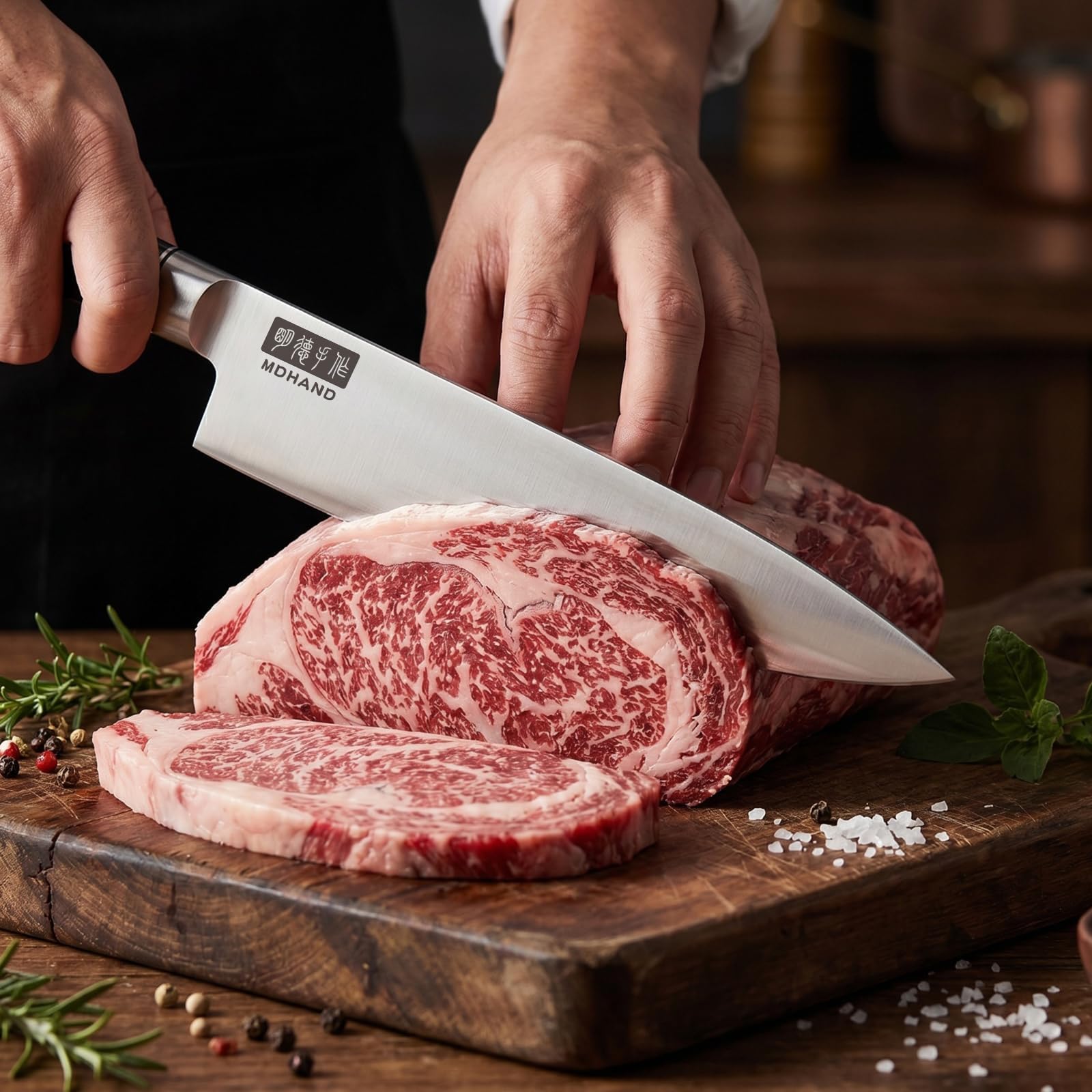 MDHAND Chef Knife 8 Inch, Ultra Sharp Japanese Kitchen Knife Gift Box — Amazon image 5