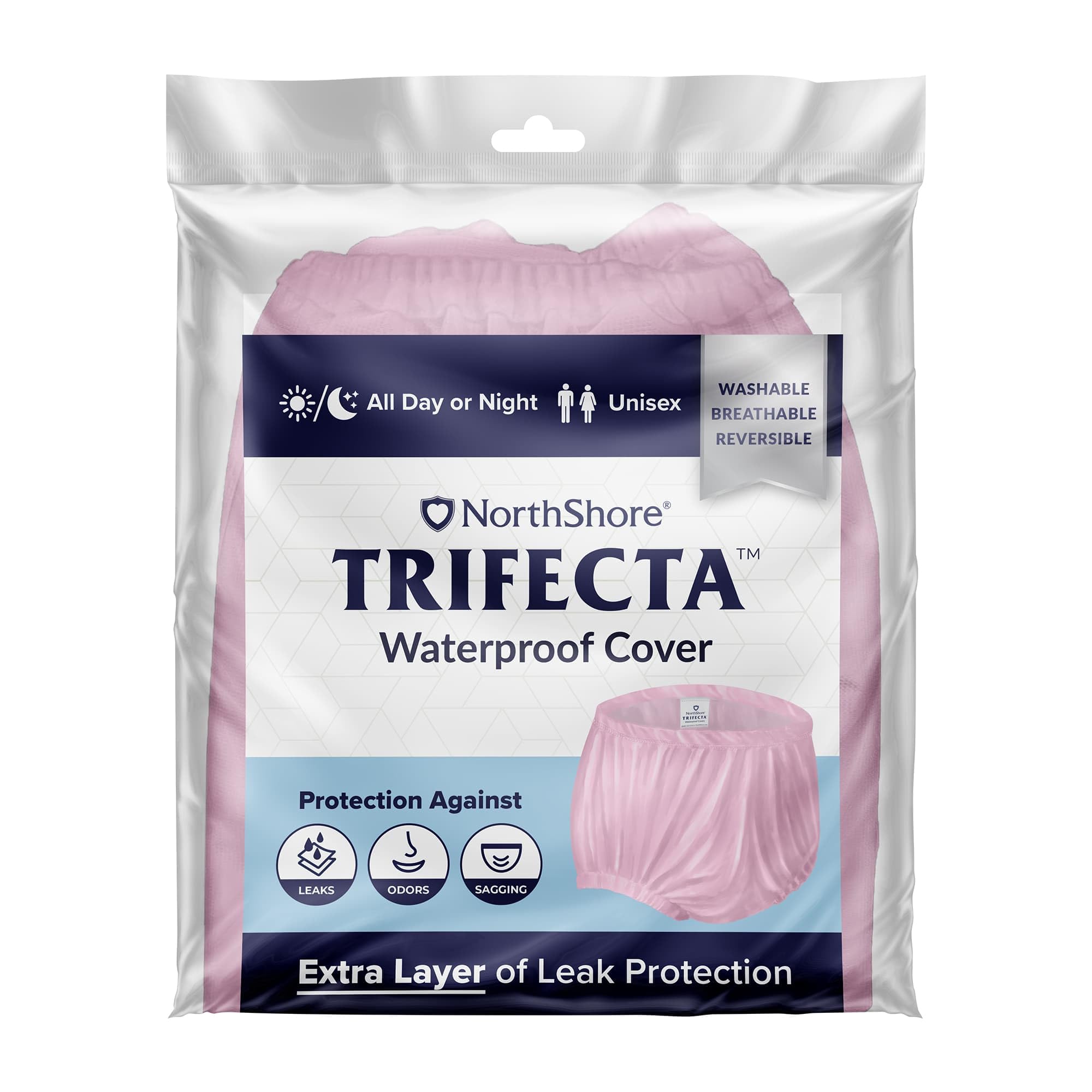 Trifecta Waterproof Washable Diaper Covers, Pink, Medium, Each
