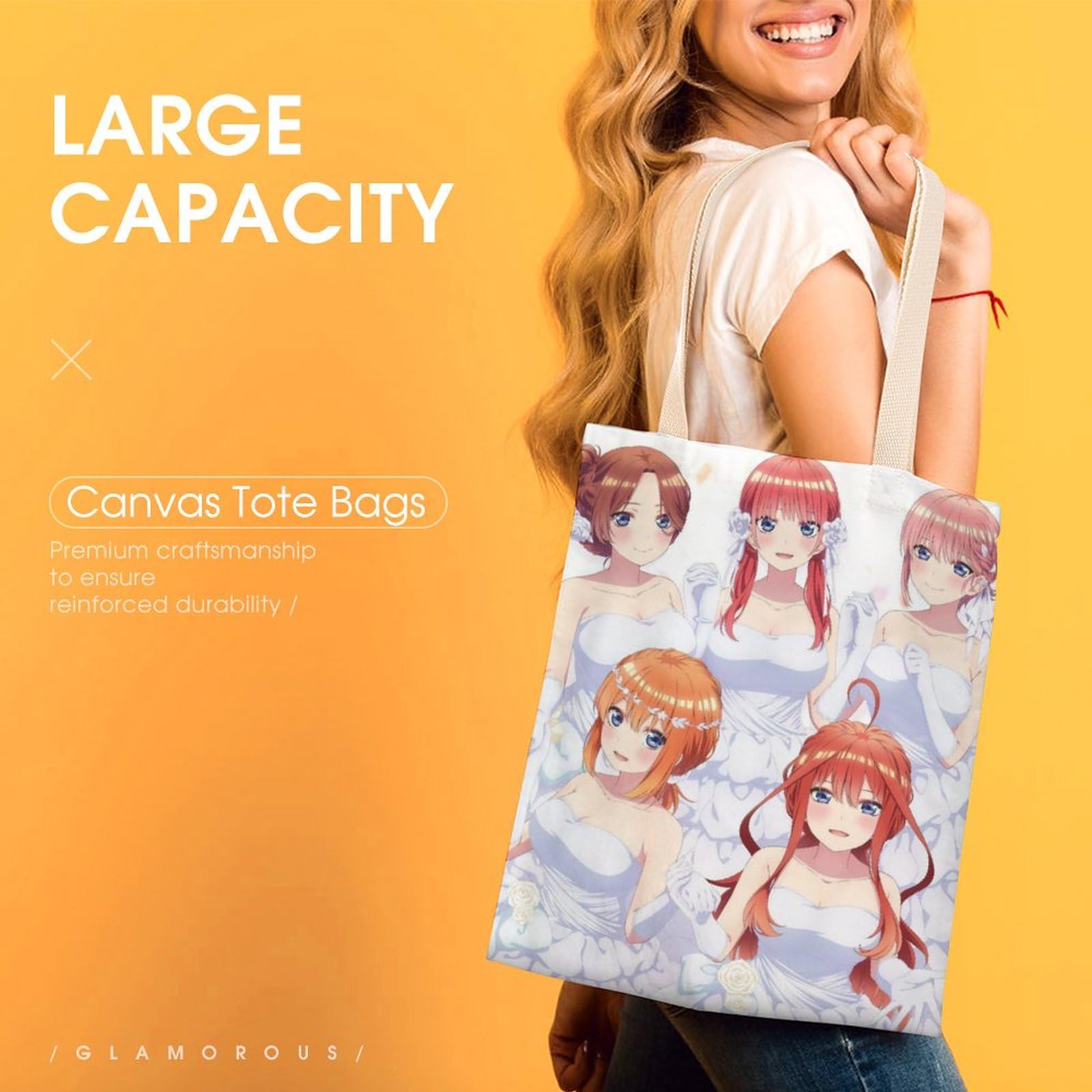 Amazon.co.jp: 五等分の花嫁 トートバッグ キャンバス 大容量 A4 